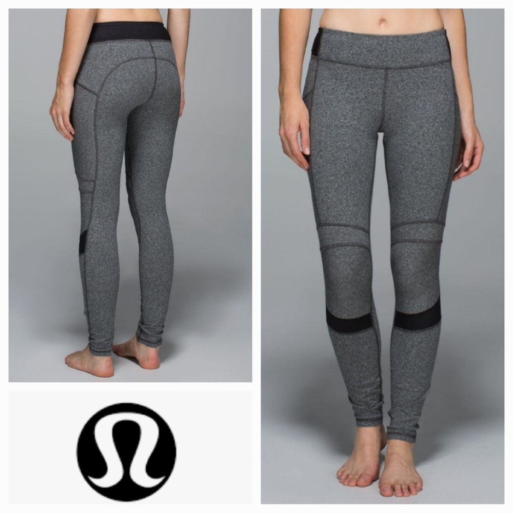 LULULEMON Motivate Pant Heathered Speckled Black Size 4